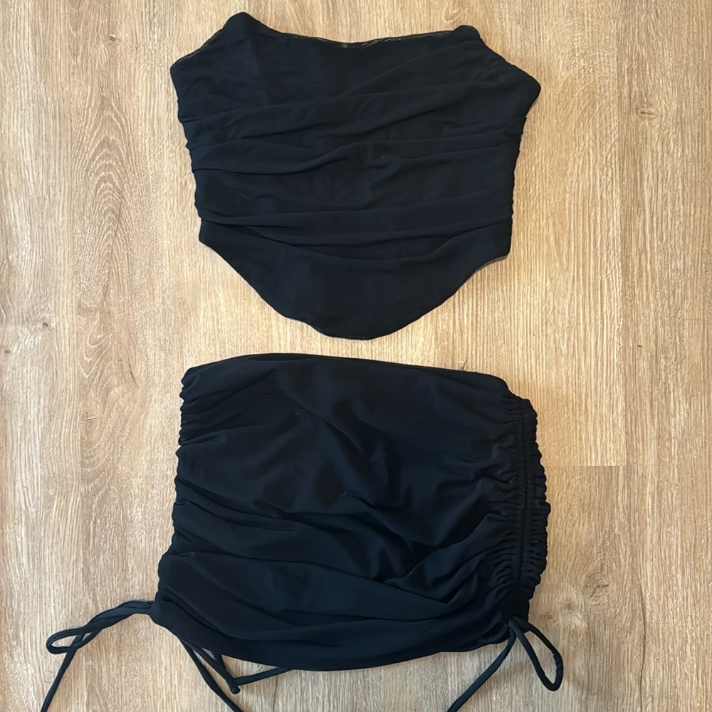 Mini skirt + corset set